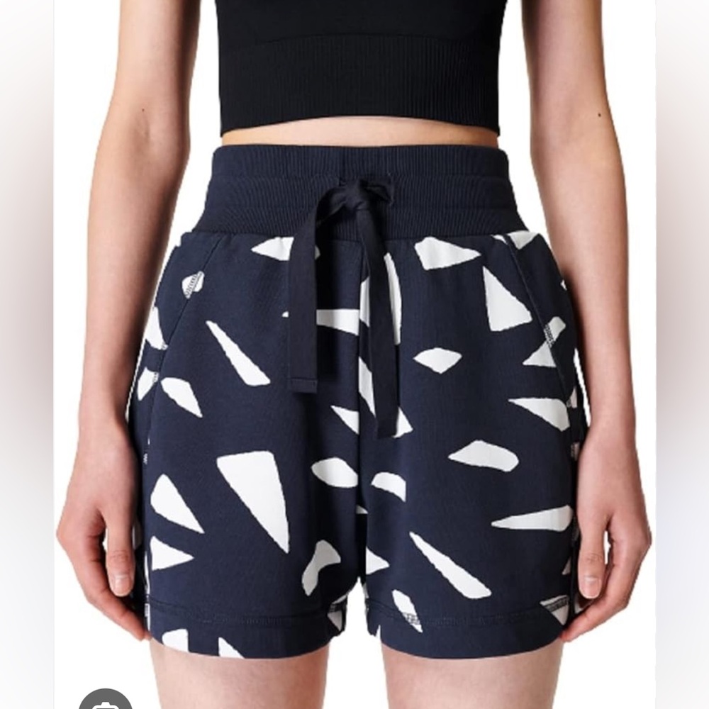 Sweaty Betty Women's Revive High Waist Shorts Navy NWOT XL
